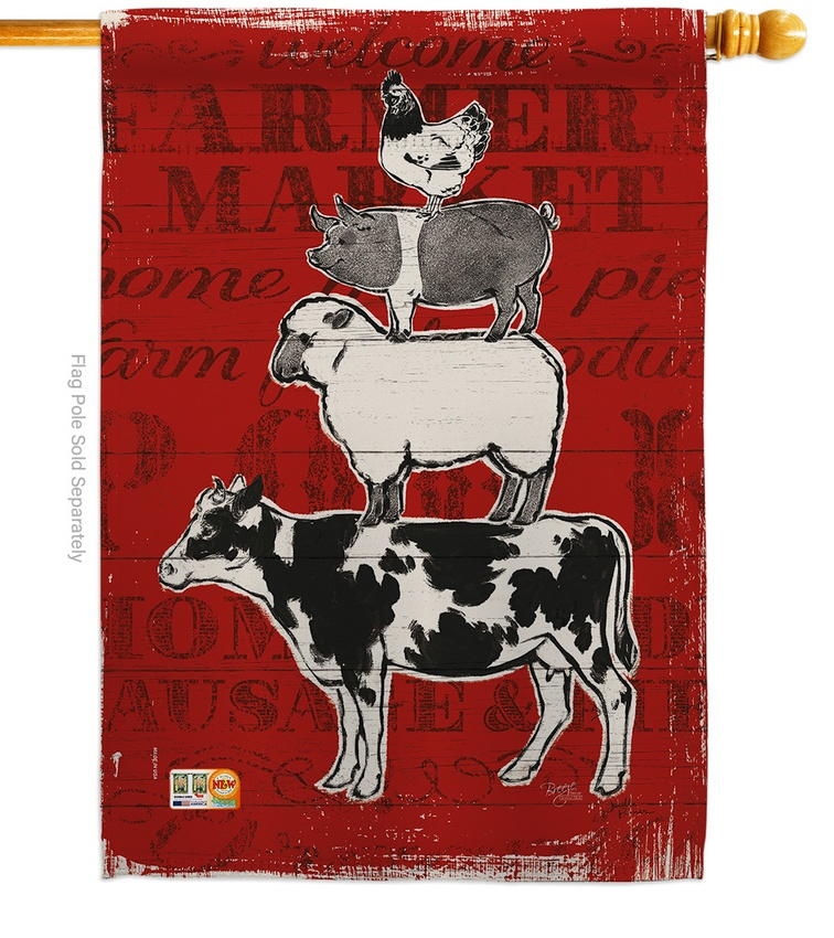 Barnyard Friends House Flag