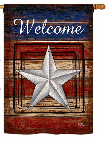 Vintage Welcome House Flag
