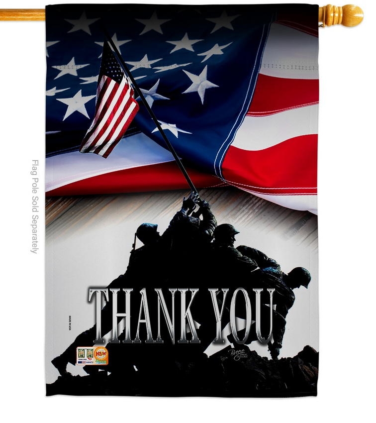 Thank You Decorative House Flag