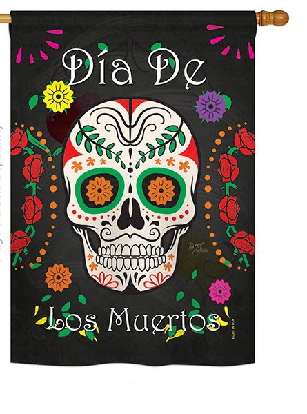 Dia de los Muertos House Flag