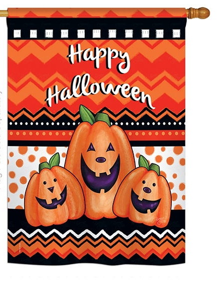 Halloween Trio House Flag