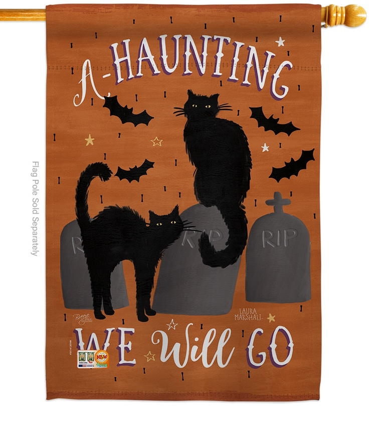 Haunting We Go House Flag