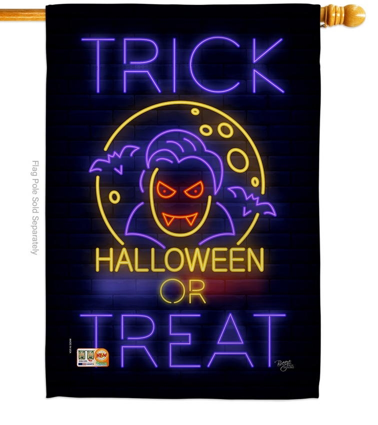 Halloween Dracula House Flag