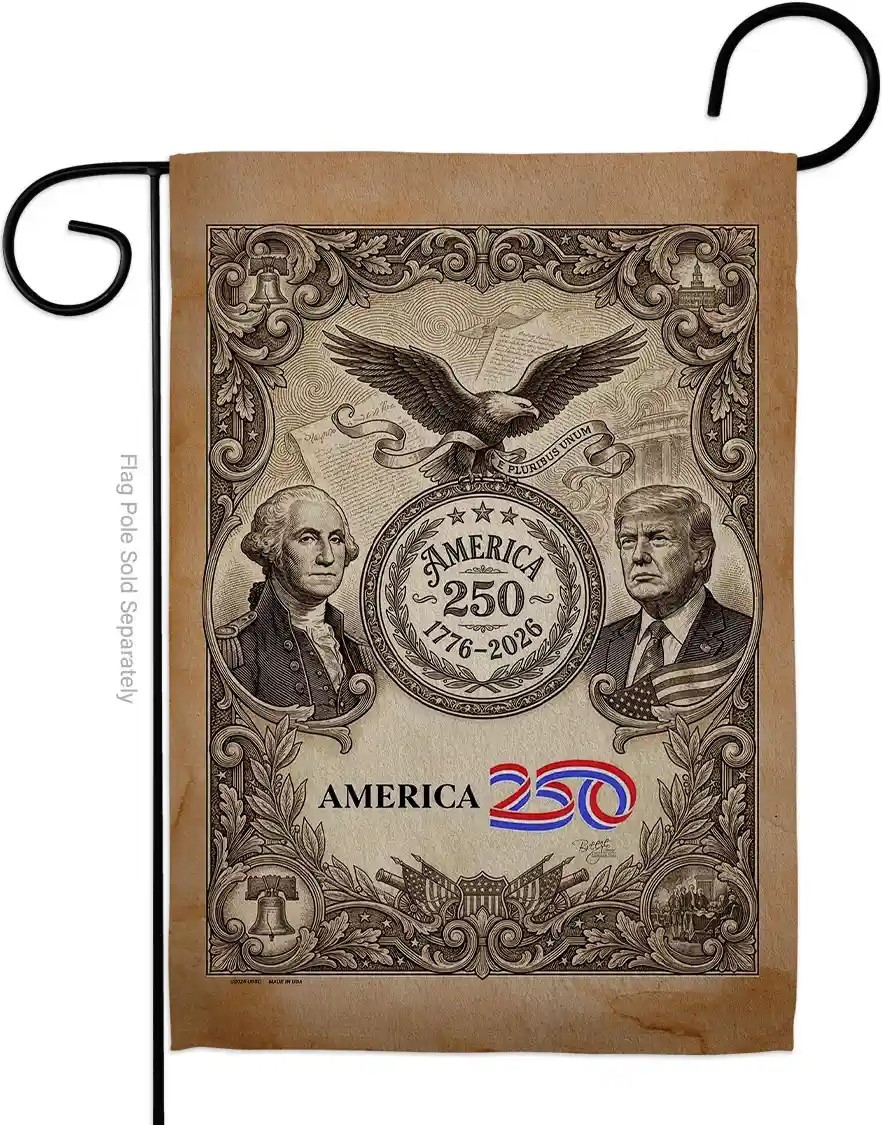 Trump Tribute USA 250 Garden Flag
