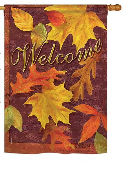 Fall Leaves House Flag