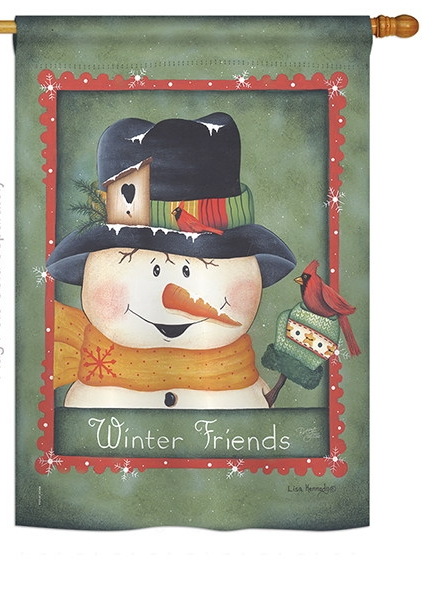 Winter Friends House Flag