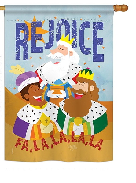 Fa La La Rejoice Garden Flag