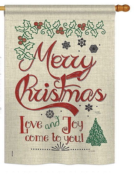 Love and Joy Linen House Flag