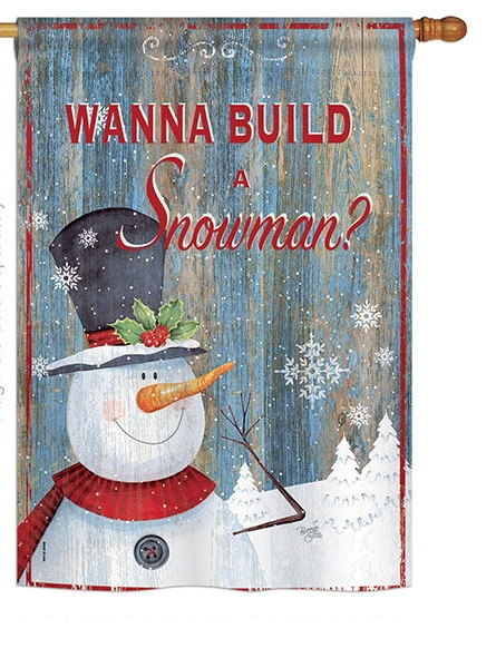 Build a Snowman House Flag