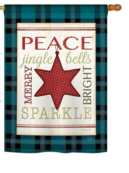 Merry with Brighting Stars House Flag