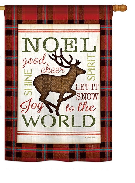 Cheer to Reindeer House Flag