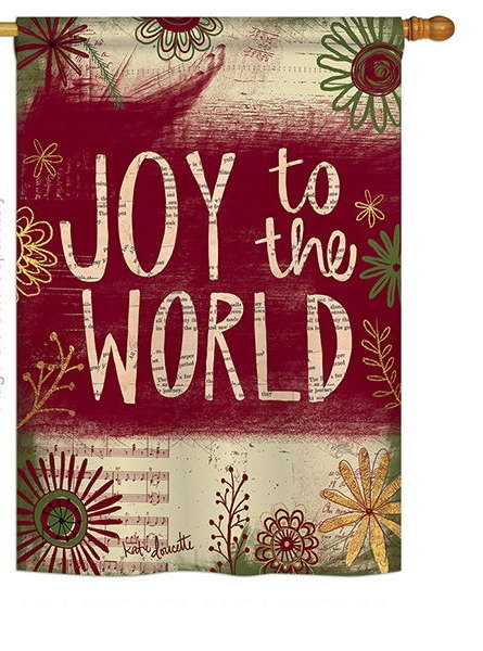Joy to the World Decorative House Flag