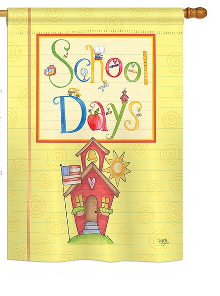 School Days Decorative House Flag