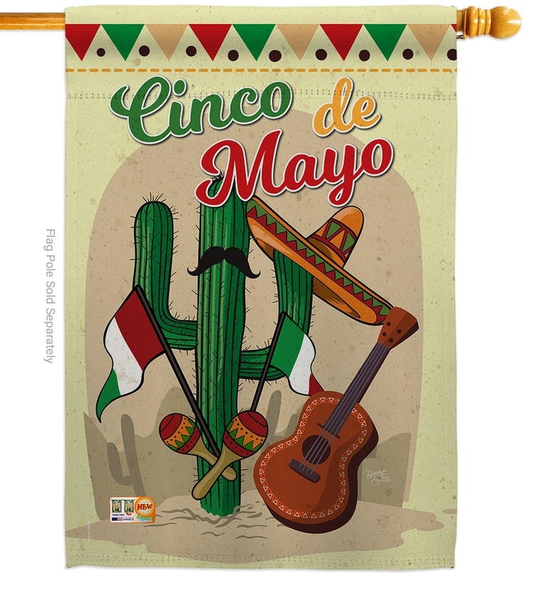 Fiesta Cinco de Mayo House Flag