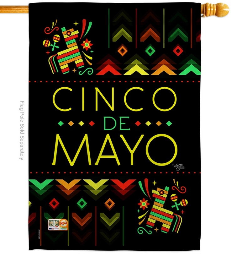 Serape Cinco de Mayo House Flag