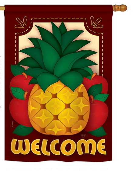 Welcome Pineapple House Flag