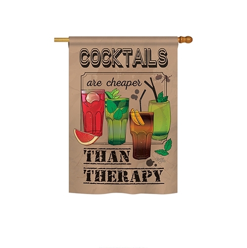 Cocktails are Cheaper Than Therapy House Flag