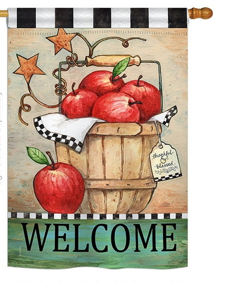 Apple Basket Garden Flag