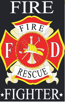 applique Fire Fighter House Flag