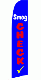 Smog Check Wind Feather Flag 2.5' x 11.5'