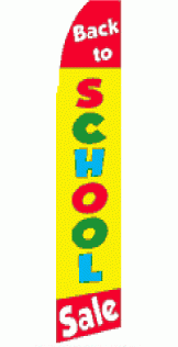 Back to School Sale Wind Feather Flag 2.5\' x 11.5\'