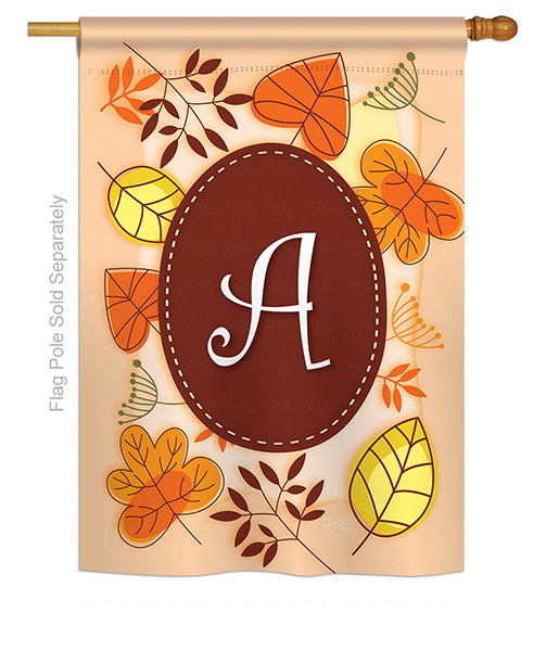 Autumn A Monogram House Flag