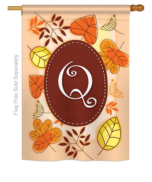 Autumn Q Monogram House Flag