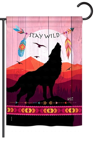 Stay Wild Garden Flag