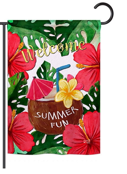 Welcome Summer Fun Garden Flag
