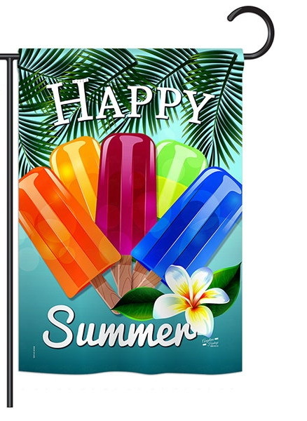 Happy Summer Pop Garden Flag