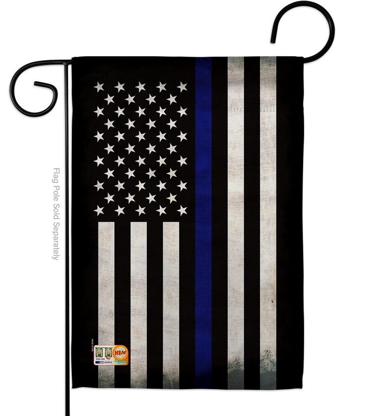 USA Thin Blue Line Decorative Garden Flag