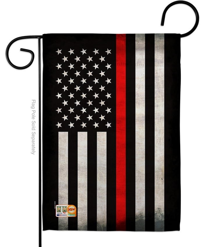 USA Thin Red Line Decorative Garden Flag