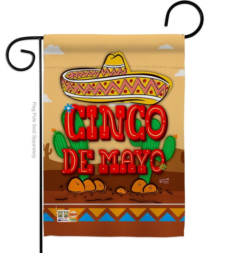 Southwest Cinco de Mayo Garden Flag