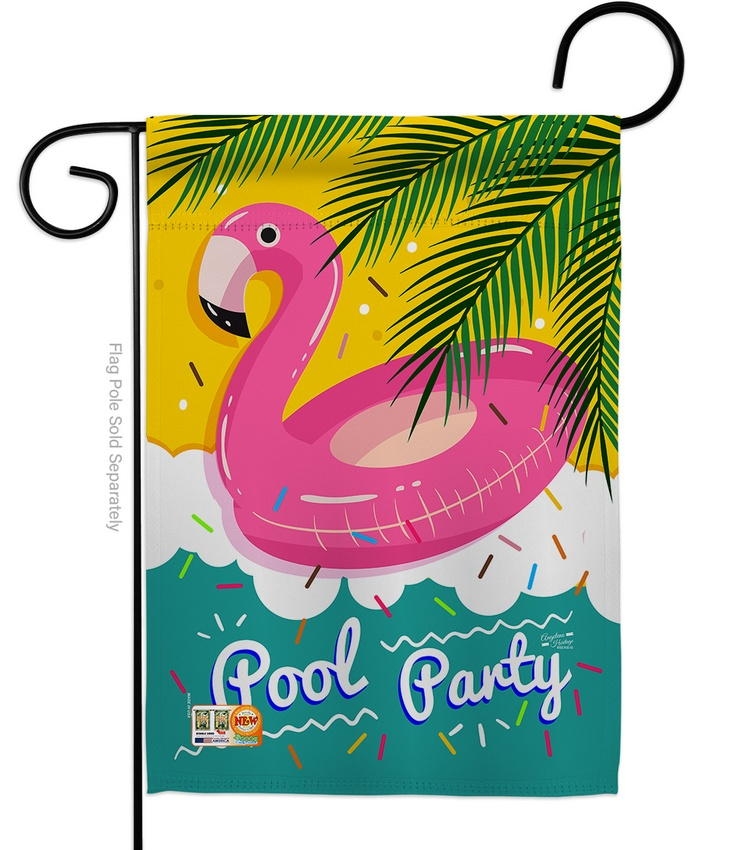 Summer Pool Party Garden Flag