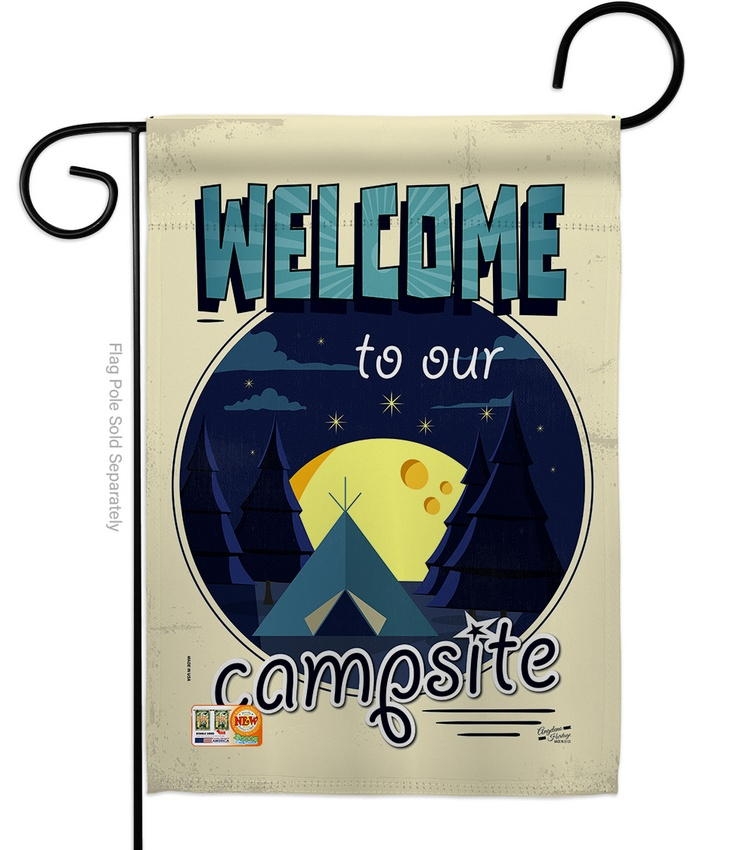 Welcome Campsite Garden Flag