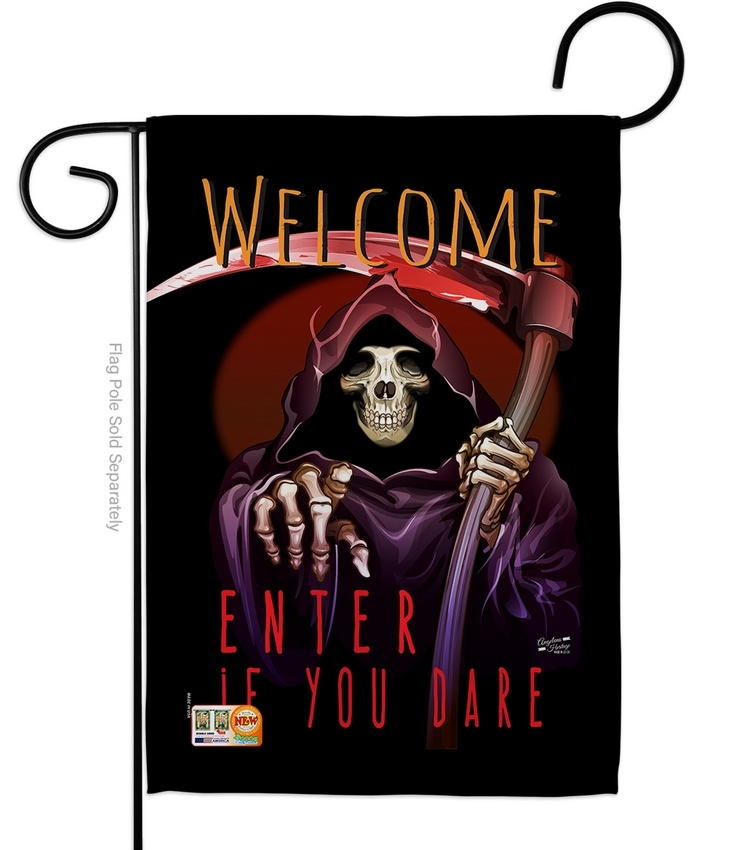 Enter If You Dare Garden Flag