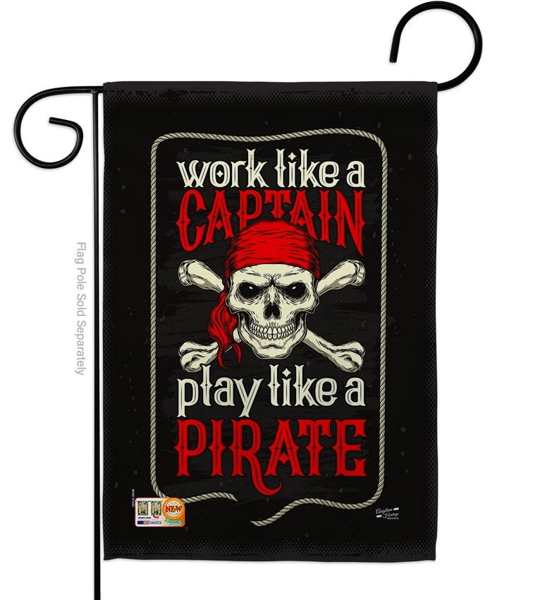 Play Like A Pirate Garden Flag