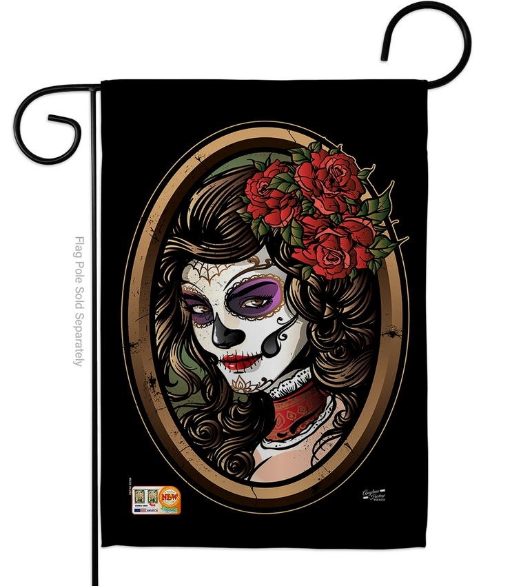 La Calavera Catrina Garden Flag