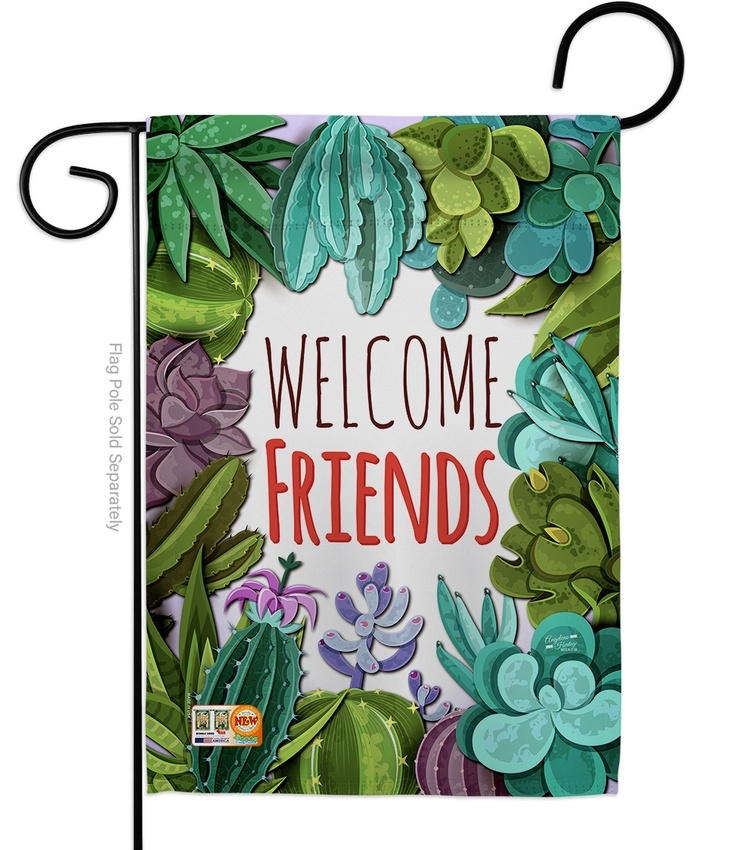 Welcome Friends Decorative Garden Flag