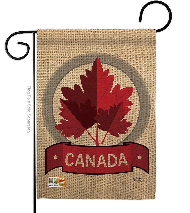 Happy Canada Day Garden Flag