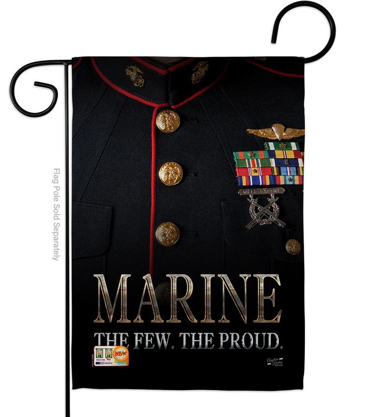 Dress Blue Marine Garden Flag