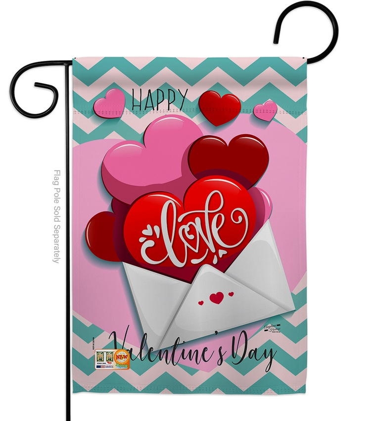 Send My Love Valentine's Garden Flag