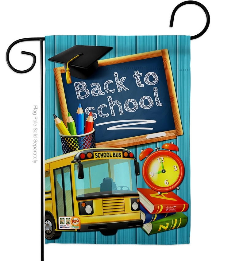 Welcome Back To School Decorative Garden Flag