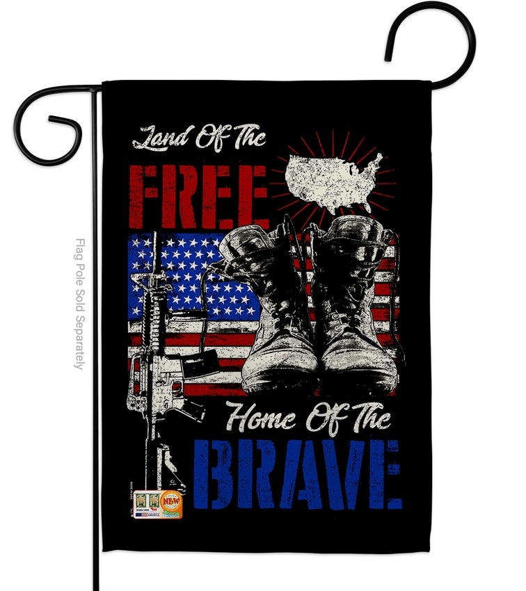 Home Of The Brave Decorative Garden Flag