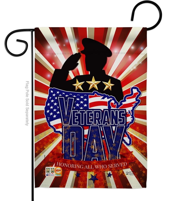 Honoring Veterans Day Decorative Garden Flag