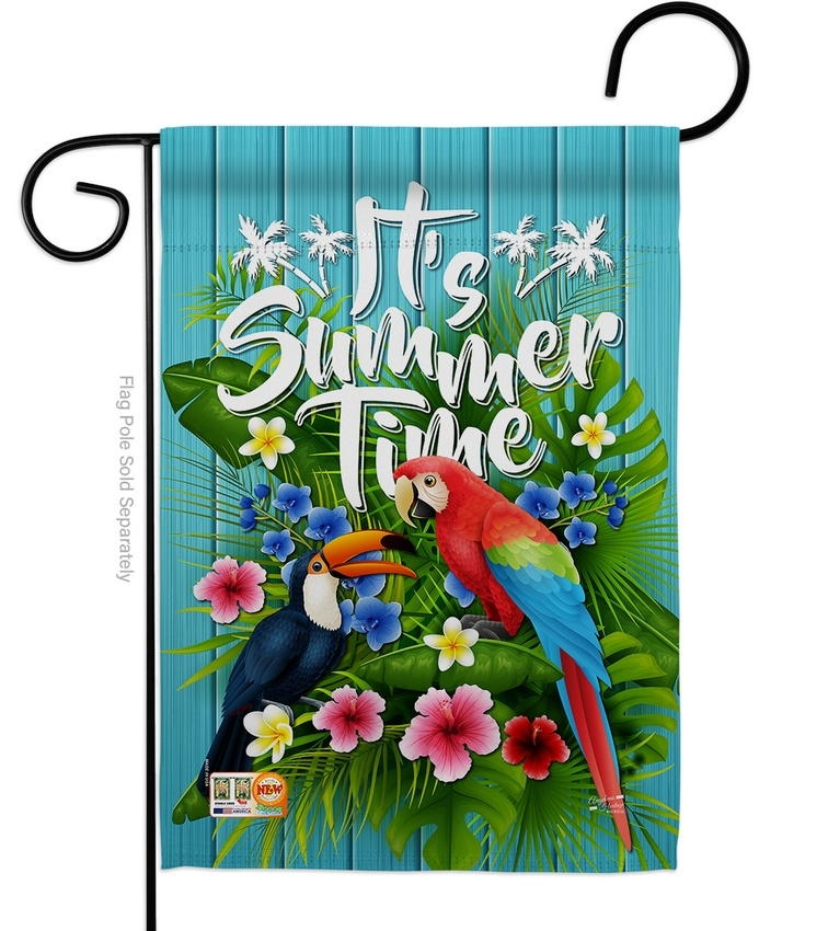 Tropical Summer Garden Flag