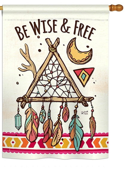 Be Wise & Free House Flag