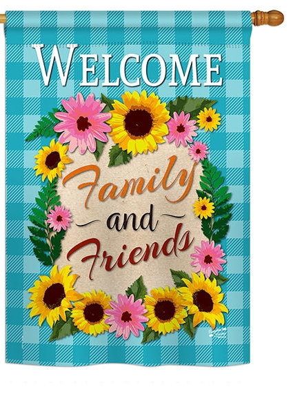 Welcome Family and Friends House Flag