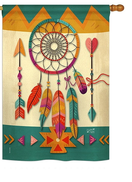 Tribal Dreamcatcher House Flag