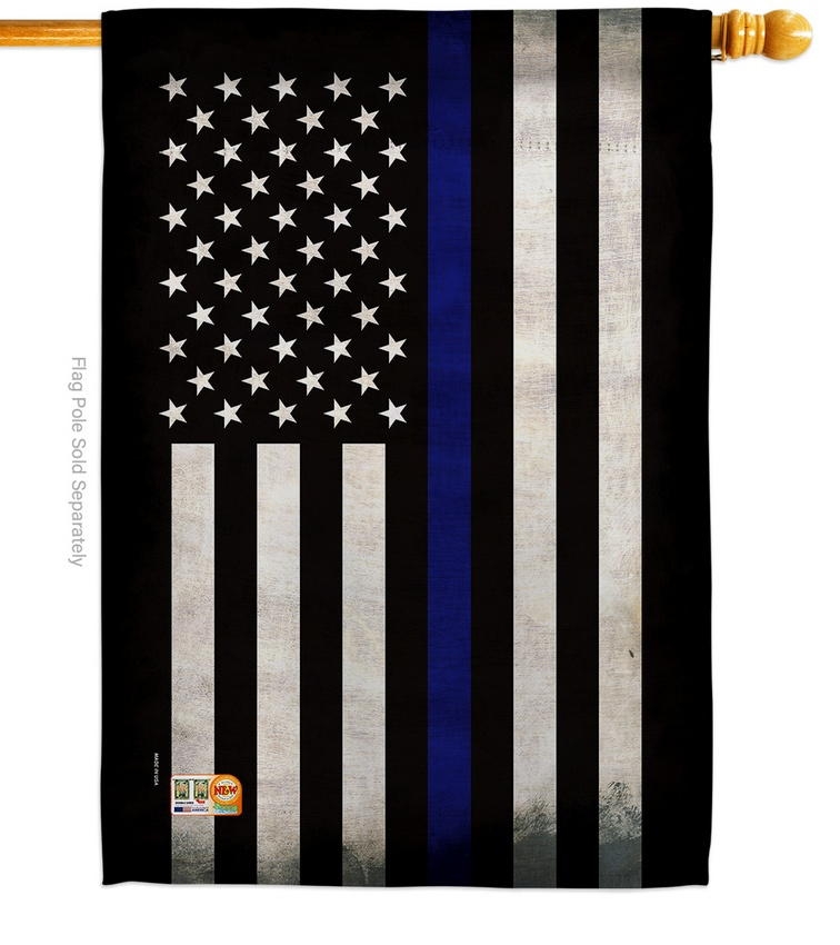 USA Thin Blue Line Decorative House Flag